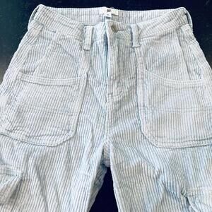 Nordstroms BP Corduroy Cargo Pants In Ice Blue, Size 26